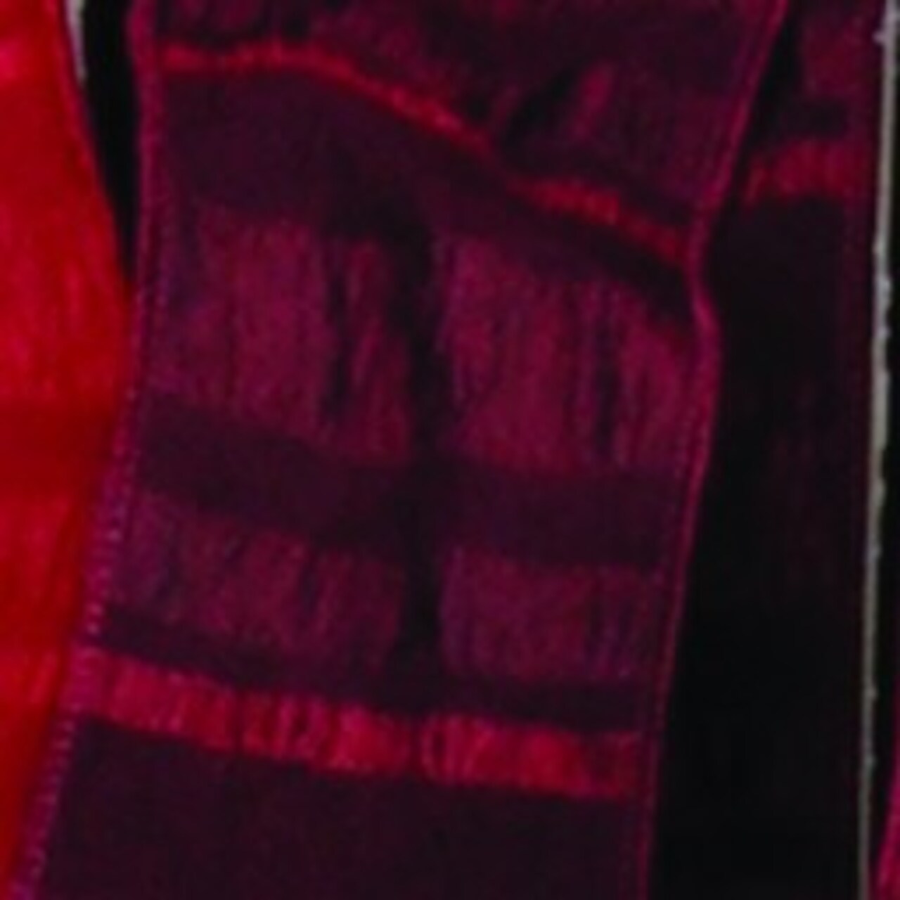 The Ribbon People Burgundy Red Contemporary Striped Wired Craft Ribbon 2" x 20 Yards